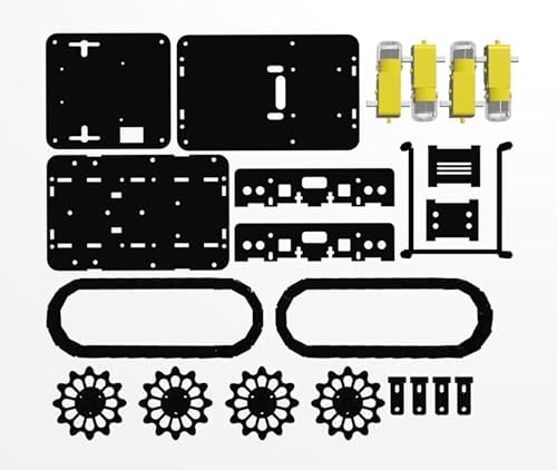 Alternative view of Arduino Uyumlu 4WD Araba Black Mamba Robot Platform Seti - Palet Tekerlekli Tank Şasesi - Arazi Robot Kiti