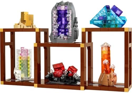 Ideas Mineral Koleksiyonu 21362 – Taş Koleksiyoncusu Yetişkinler için Pirit, Ametist, Florit, Turmalin, Todokrozit ve Kuvars İçeren Kişiselleştirilebilir Dekoratif Model Yapım Seti (880 Parça) - Görsel 3