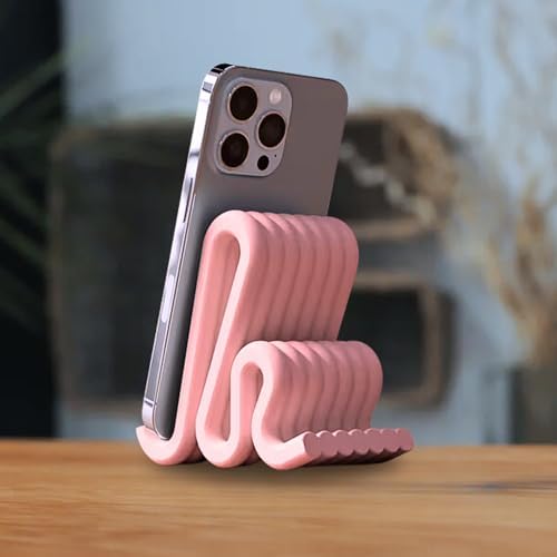Alternative view of Modern Masaüstü Minimalist Telefon Tutucu - Stand (Pembe)