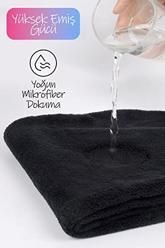 Mikrofiber Saç Havlusu Süper Emici Hızlı Kuruyan Türban Saç Havlusu Şapkası – Uzun Kıvırcık Kalın Saçlar İçin Duş Saç Kurutma Havlusu, Plaj Havuz Banyo Kullanım (Krem) - Görsel 3