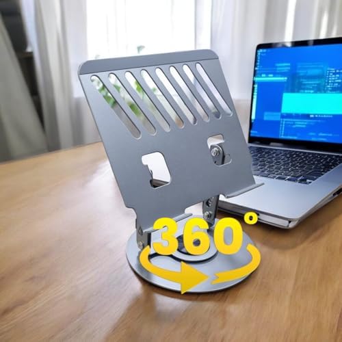 Alternative view of 360 DERECE SONSUZ POZİSYONDA DÖNEBİLEN KATLANABİLİR METAL ALAŞIMLI YÜKSEKLİK VE AÇI AYARLI KAYDIRMAZ TABLET NOTEBOOK VE LAPTOP STANDI (LAPTOP NOTEBOOK VE TABLET STANDI N4)