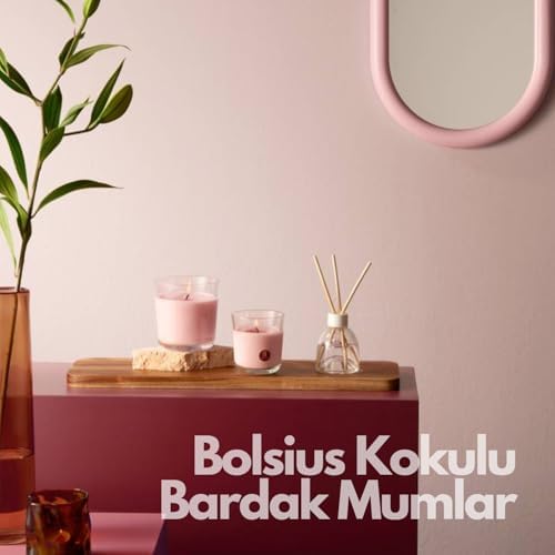 Bolsius Nar Kokulu Bardakta Mum - Vegan & Doğal & Saf Koku Özlü -Palmiye Yağı İçermez - 25 Saat Yanma Süresi - Kırmızı Renkte - 80mm/73mm - Görsel 2