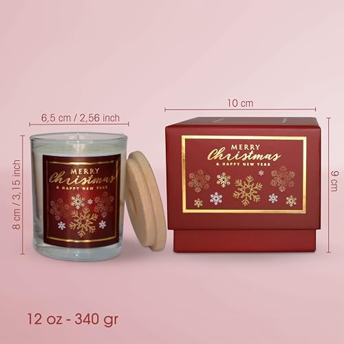 Charm Lab Candle – Yılbaşı Hediyesi, Kar Tanesi, Ahşap ve Baharatlı Sandal Kokulu, Doğal Bio Balmum, 135 g Kokulu Mum, 40 Saat Yanma Süresi, Lüks Kutulu, Kadın ve Erkek için Şık Yılbaşı Hediyesi - Görsel 3