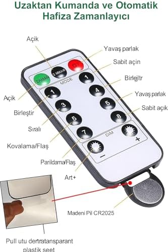 Alternative view of 10 Metre SARI 100 LED Işıklar Peri Işıkları 8 MOD RGB Işıkları USB SARI Renkli Işık Peri Dize Işıkları Tel Fonksiyonlu Süsleme İnce Telli Aydınlatmalı Şerit Led Yılbaşı Işık Yılbaşı Süsü