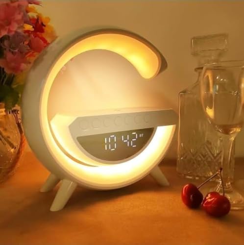 LED Işıklı Kablosuz Şarjlı Bluetooth Hoparlörlü Alarm Saati – Mükemmel Ses, Işık ve Konfor Tek Bir Cihazda! - Görsel 3