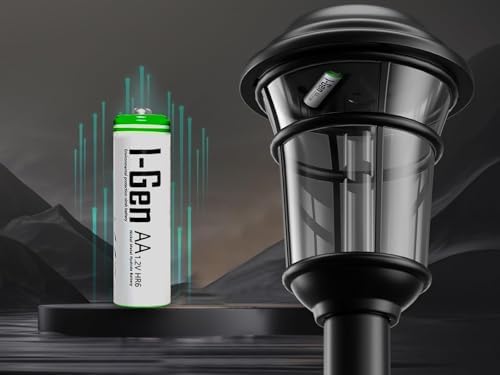 I-Gen B112 8 Adet AA 1100 Mah Şarj Edilebilir Kalem Pil 1.2V Ni-MH Şarjlı Pil Solar Aydınlatma Uyumlu - Görsel 3