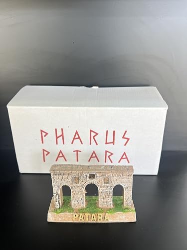 Patara Antik Kent Kapısı Minyatür Dekoratif Maket, El Yapımı Tarihi Mimari Model, Beyaz ve Kahverengi, Küçük Boy - Görsel 3