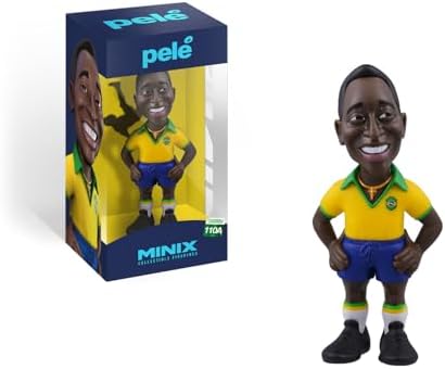 Alternative view of MINIX Pele Brezilya 1. Kit 12 cm Figür - Koleksiyonluk Pele Figürü Spor Futbol Simge Serisi Hayranlar için