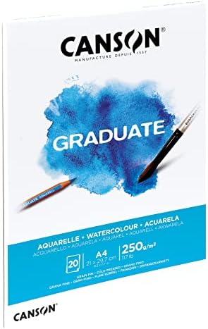 Alternative view of Graduate sulu boya kağıdı bloğu, DIN A4, 20 yaprak, 250 g/m²