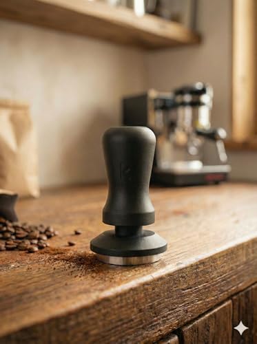 Çelik Tabanlı Akıllı Espresso Tamper - Kendinden Hizalamalı Yaylı Tamper - Görsel 3