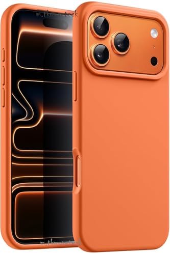Alternative view of - iPhone 17 Pro Max ile uyumlu Kılıf Lansman Kamera Korumalı içi Kadife Yumuşak Renkli Silikon Mat His Süet Kapak - Turuncu