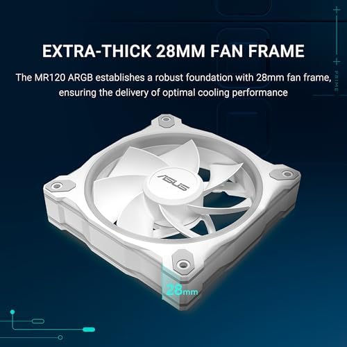ASUS PRIME MR120 SOĞUTUCU KASA RADYATÖR FANI ARGB 120MM REVERSE BEYAZ