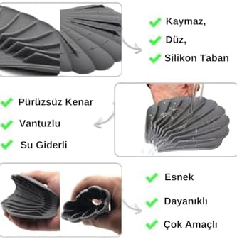 Alternative view of SİYAH Renk Kaymaz İstiridye Şekilli Silikon Sabunluk Sabun Depolama Tutucu ve Taşınabilir Sabunluk