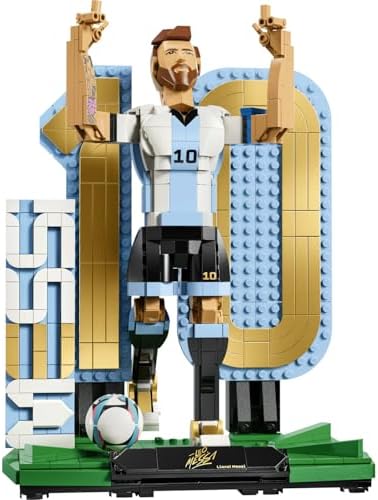 Editions Lionel Messi – Futbol Efsanesi 43015-12 Yaş ve Üzeri Çocuklar için Figür ve Baskılı İsim Levhası İçeren Yaratıcı Oyuncak Yapım Seti, Doğum Günü Hediyesi Fikri (958 Parça)
