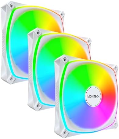 Alternative view of RX120 PRO ARGB PWM 120mm Fan 3'lü Paket, Üst Düzey, Ters Bıçak, 360° ARGB Aydınlatma, Tüfek Yataklı, Sessiz Düşük Gürültülü, 600–1600 RPM, Fan Göbeği Dahil, REVERSE Fan, Beyaz Renk