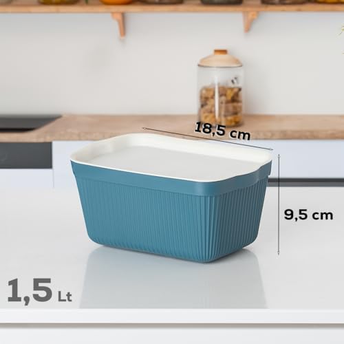 1037 Erzak Çok Amaçlı Bakliyat Saklama Kabı Dolap İçi Organizer 6'LI 1,5 L Still Box