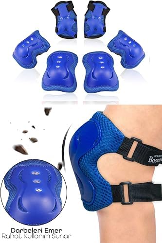 Alternative view of 6'lı Yüksek Koruma 3-12 Yaş Paten Scooter Bisiklet Kaykay Diz Dirsek El Koruma Koruyucu