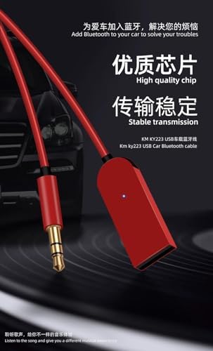 KY 223 CAR AUX CABLE SPRİRAL KABLOLU AUXJACK USB BLUETOOTH AUX, Bluetooth Car Receiver Aux FİYAT PERFORMANSTA BİR NUMARA BENZERLERİNE İKİ KAT FAZLASINI ÖDEMENİZE GEREK YOK !!!! - Görsel 2