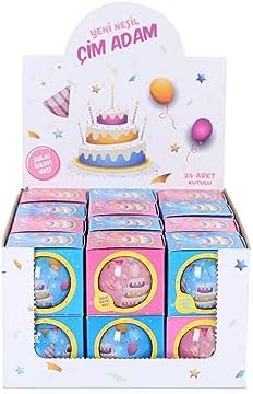 YUUP Doğum Günü Temalı Çim Adam 6'lı Set – Çocuklar İçin Eğitici ve Eğlenceli Bitki Yetiştirme Kiti