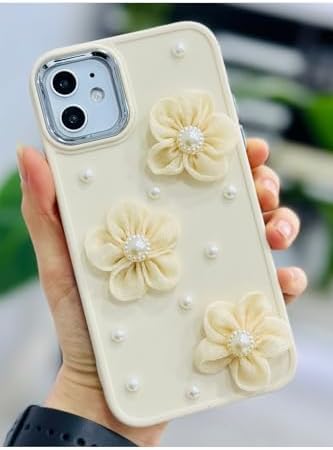 Iphone 11 ile Uyumlu Tül Çiçek Tasarımlı Oyuncaklı Esnek Silikon Kılıf - Görsel 3
