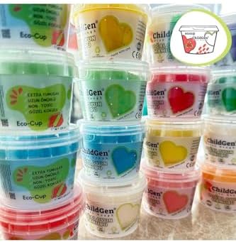 Alternative view of Doğal Oyun Hamuru - Eco Cup- 3'lü Ara Renkler (mor - Yeşil - Turuncu) 3x125gr
