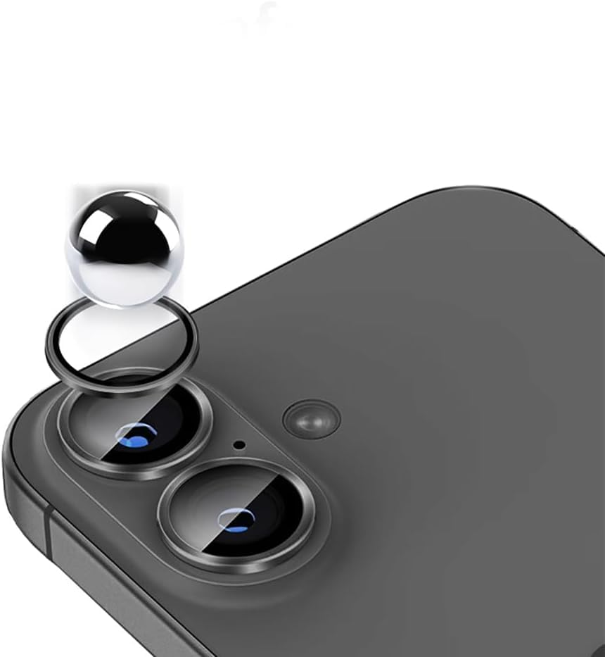 iPhone 17 Uyumlu Safir Lens Koruyucu – Ultra Dayanıklı Safir Cam, Kamera Koruma, Darbe Dayanıklı Çizilmez ve HD Görüntü (Siyah)