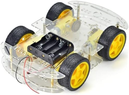 Arduino 4WD Robot Araba Platform Kiti Seti Şeffaf