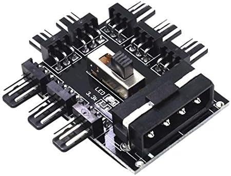 8 Port Fan Çoklayıcı Hub Y PWM Splitter ide Molex Soğutma 3 pin 4 Switch Anahtarlı 4336 - Görsel 3