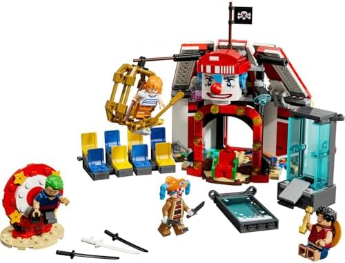 ONE PIECE Palyaço Buggy'nin Sirk Çadırı 75637 – 8 Yaş ve Üzeri Anime ve Korsan Severler için Renkli Sirk Temalı Dekoratif Oyuncak Yapım Seti, Koleksiyonluk Minifigürlü Model (573 Parça)
