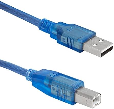 usin 3 Metrelik Şeffaf USB A B Printer Yazıcı Ara Kablosu Tüm USB A B Yaziclara Uyumlu (3 METRE)