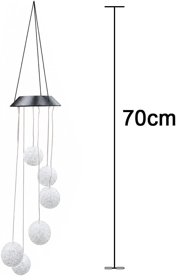 Alternative view of Solar Garden Lights Hanging EVA Ball Güneş Enerjili Asılabilir Bahçe Aydınlatma IP44 Dış Mekan Dekoratif LED Işık 6 Saat Şarj 8 Saat Aydınlatma EVA Top Sarkıt Lamba | TP6