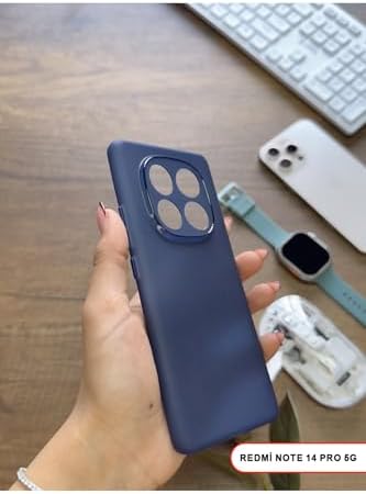 Alternative view of Süper İnce Mat Ultra Thin Silikon Kılıf Lacivert Redmi Note 14 Pro 5G ile uyumlu