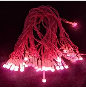 Alternative view of gaman Yılbaşı Aydınlatması 10 Metre 220 Vold Sabit Aydınlatma 38 Led Işık- Fişli Pembe