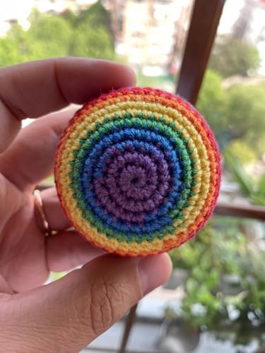 El Yapımı%100 Pamuk Hacky Sack - Ayak Topu - Stres Giderici Eğlence Topu - Dayanıklı ve Hafif