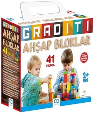 Alternative view of Graditi 2+ Yaş için 41 Parçalı Eğitici ve Öğretici Sağlığa Zararsız Ahşap Aktivite Blokları