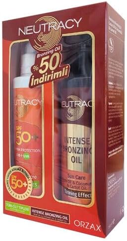 Orzax NEUTRACY 50 SPF TÜM CİLTLER & BRONZING OIL 150 ML%50 İNDİRİMLİ KOFRE