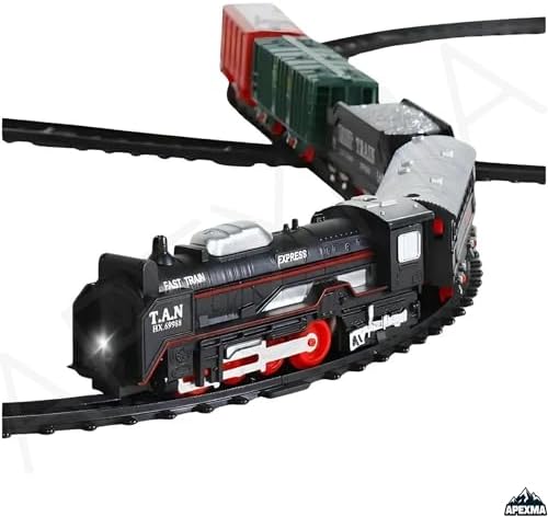 Oyuncak Işıklı Pilli Demiryolu Tren Seti 23 Parça - 3 Farklı Ray Modelli Yolcu Treni - Görsel 3