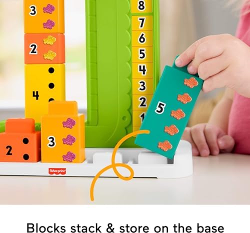 Alternative view of Matematikçi Timsah  Matematikçi Timsah, okul öncesi çağdaki çocuklar için eğitici oyuncak ve üst üste dizilebilir 10 blok JCT13