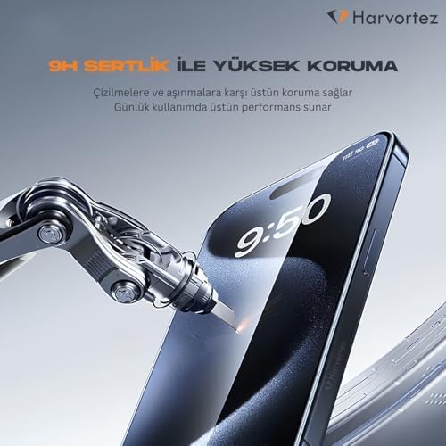 iPhone 16 Pro / 17/17 Pro Ekran Koruyucu için Ultra Berrak, Anti-Statik, 9H Süper Güçlü Cam, 5D Tam Koruma, Toza & Çizilmelere Dayanıklı, Kılıf Dostu, Yok Hissi Verir - Kolay Takılır - Görsel 3