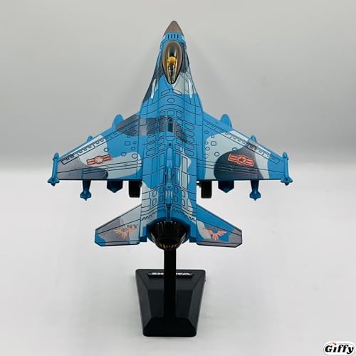 Alternative view of Oyuncak Model Uçak Dahili Şarjlı Buhar Atabilen Metal Kasa Işıklı Sesli Standlı Sürtmeli Savaş Uçağı + Kutulu F-16 (Mavi)