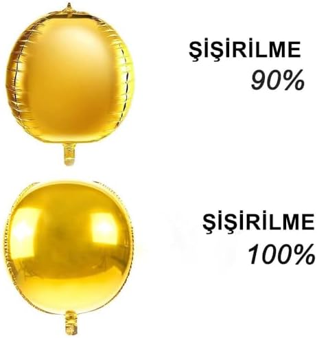 Alternative view of Patladı Gitti 4D Buyuk Boy Gumus Disco Kure Folyo Balon 22" Inc
