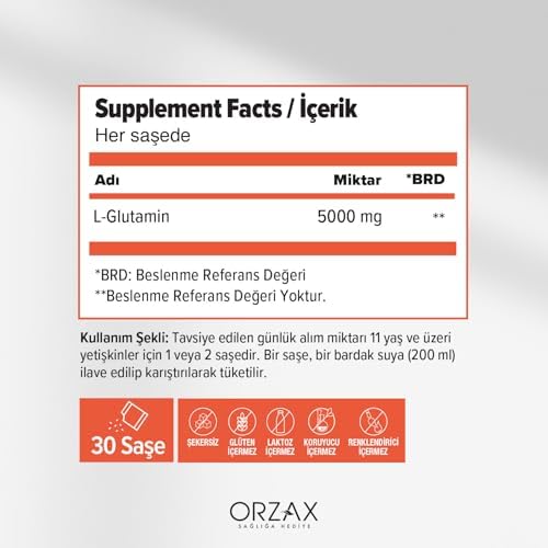 Alternative view of Ocean L-Glutamin 500 Mg 60 Saşe