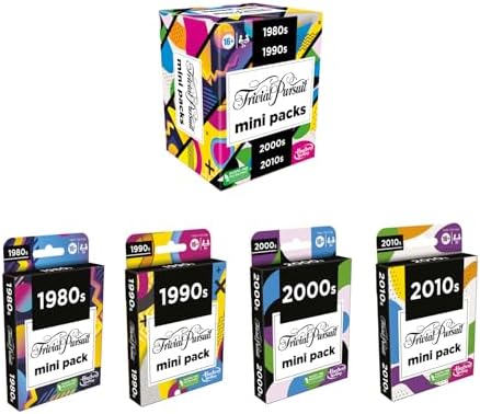 Alternative view of Hasbro Gaming Trivial Pursuit Mini Paketler Çoklu Paket, Yetişkinler ve Gençler İçin Eğlenceli Trivia Soruları 16+, İçerir 4 Yıllar İçeren 4 Oyun