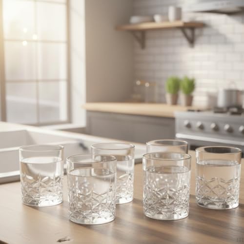 Alternative view of 6’lı Kahve Yanı Bardağı Seti 75 ml – Desenli Cam Mini Bardak, Espresso & Türk Kahvesi Su Bardağı, Şık ve Dayanıklı Tasarım