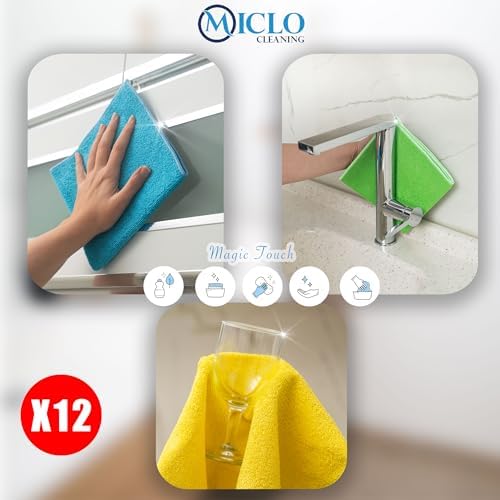 Alternative view of | Mikrofiber Temizlik Bezi | Klasik Serii | 250 GSM | Banyo, Mutfak Bezi | Bulaşık Kurulama Bezi | 4 Renk x12 Adet