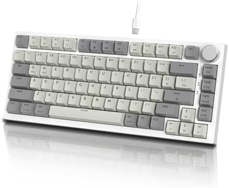 Alternative view of ATTACK SHARK K85 Mekanik Klavye – 75% Kompakt Tasarım, Manyetik Anahtarlar, Ayarlanabilir Tepki Süresi, RGB Işık, Döner Kontrol Tuşu, DKS/MT/TGL Destekli, PC/Mac Uyumlu - Grey