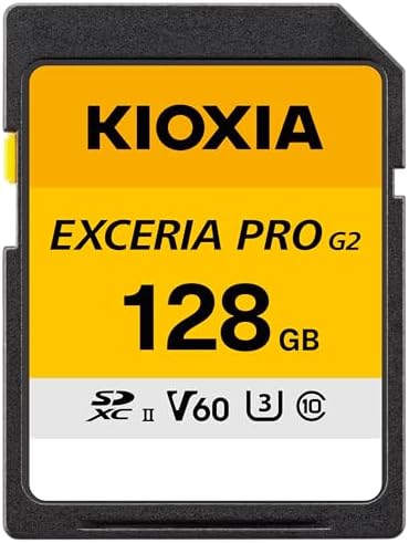 EXCERIA PRO G2 128GB SDXC UHS-II Hafıza Kartı - V60 U3 C10-300MB/s Okuma 170MB/s Yazma - 8K 4K Video Kayıt - İçerik Üretimi