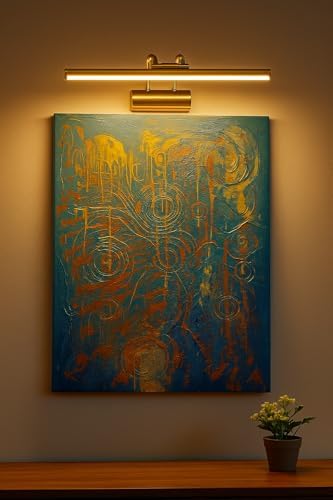 35cm LED Aplik Gold Kasa | 3200K Gün Işığı | IP20 Koruma | Ayna, Tablo ve Resim Banyo Üstü Duvar Aydınlatma | 220V | Modern Tasarım - Görsel 3
