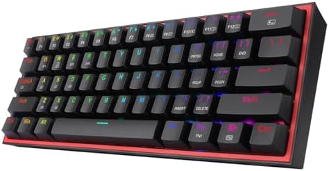 K616 Fizz PRO% 60 3 Modlu Kablolu, 2.4Ghz Kablosuz, Bluetooth Mekanik Oyun Klavyesi, 61 Tuşlu Kompakt w/Siyah Renkli Tuş Kapakları, Doğrusal Kırmızı Anahtar, pro Sürücü/Yazılım Destekli - Görsel 3