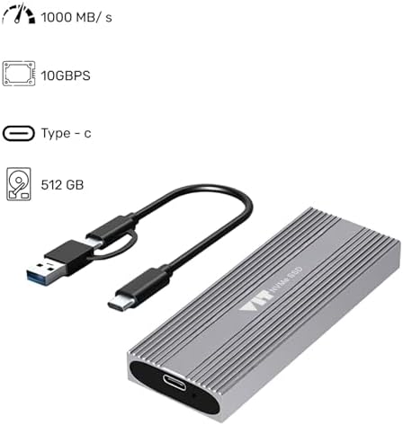 Alternative view of VIT TAŞINABİLİR 512GB HARİCİ SSD | USB 3.1 Gen 2 | 10Gbps | Metal Kasa V512GB